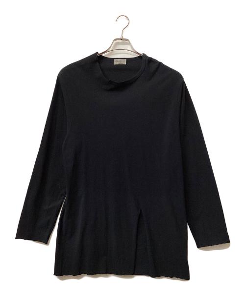 Yohji Yamamoto pour homme（ヨウジヤマモト プールオム）Yohji Yamamoto pour homme (ヨウジヤマモト プールオム) スリットカットソー ブラック サイズ:3の古着・服飾アイテム