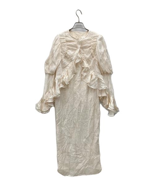 AKTE（アクテ）AKTE (アクテ) レイヤードフリルギャザードレス アイボリー サイズ:Fの古着・服飾アイテム