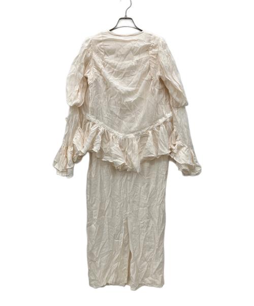 AKTE（アクテ）AKTE (アクテ) レイヤードフリルギャザードレス アイボリー サイズ:Fの古着・服飾アイテム