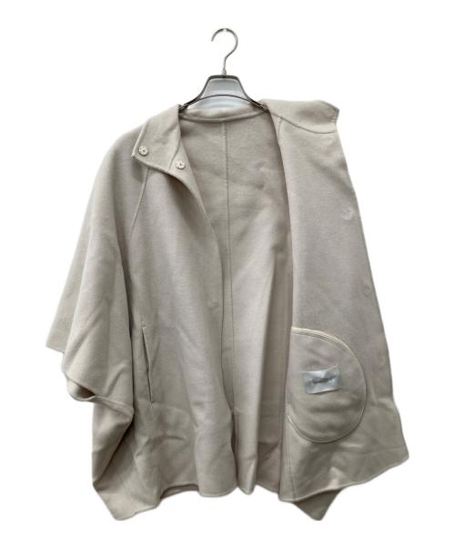 icB（アイシービー）icB (アイシービー) WoolRever ポンチョコート アイボリーの古着・服飾アイテム