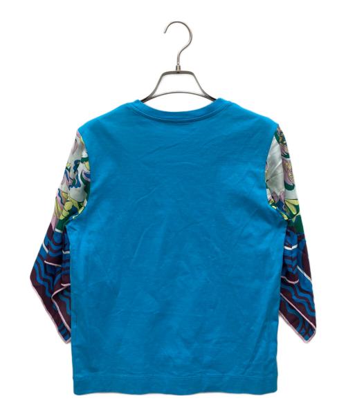 Emilio Pucci（エミリオ プッチ）Emilio Pucci (エミリオ プッチ) スカーフスリーブカットソー ブルー サイズ:XSの古着・服飾アイテム
