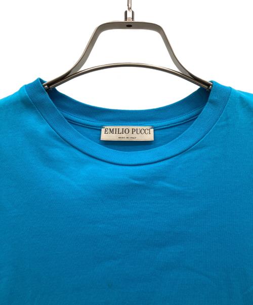 Emilio Pucci（エミリオ プッチ）Emilio Pucci (エミリオ プッチ) スカーフスリーブカットソー ブルー サイズ:XSの古着・服飾アイテム