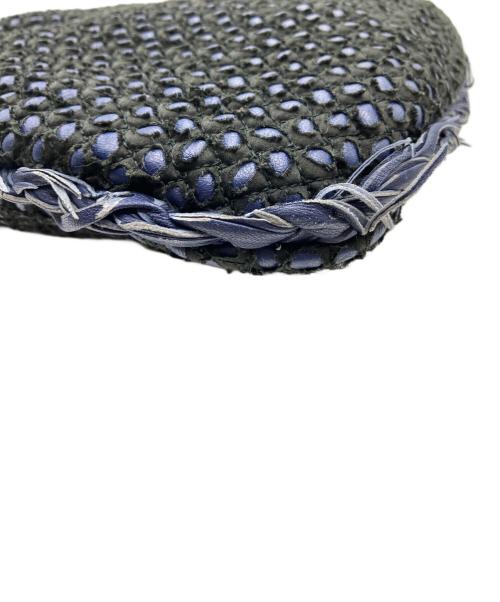 BOTTEGA VENETA（ボッテガベネタ）BOTTEGA VENETA (ボッテガベネタ) ミニポンザ キルティング ラージ ホーボーバッグ ネイビー×ブラックの古着・服飾アイテム