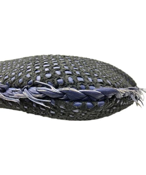 BOTTEGA VENETA（ボッテガベネタ）BOTTEGA VENETA (ボッテガベネタ) ミニポンザ キルティング ラージ ホーボーバッグ ネイビー×ブラックの古着・服飾アイテム