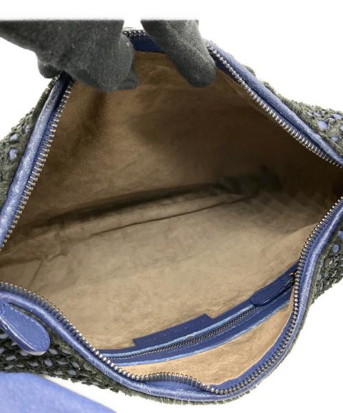BOTTEGA VENETA（ボッテガベネタ）BOTTEGA VENETA (ボッテガベネタ) ミニポンザ キルティング ラージ ホーボーバッグ ネイビー×ブラックの古着・服飾アイテム