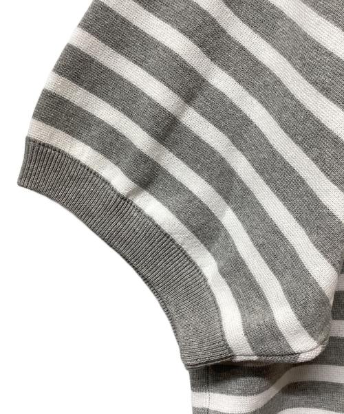 is-ness（イズネス）is-ness (イズネス) BALLOON T SHIRT(バルーンTシャツ) グレー×ホワイト サイズ:L 未使用品の古着・服飾アイテム