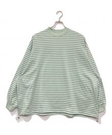 is-ness（イズネス）の古着「BALLOON LONG SLEEVE T SHIRT/バルーンロングスリーブTシャツ」｜グリーン