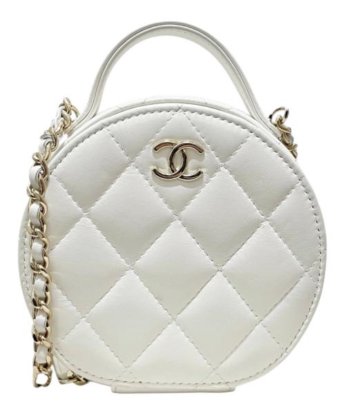 CHANEL（シャネル）CHANEL (シャネル) チェーンショルダーバニティバッグ ホワイト サイズ:-の古着・服飾アイテム