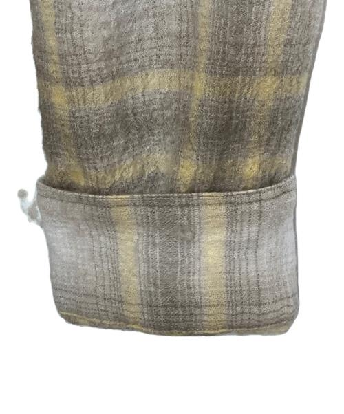 AURALEE（オーラリー）AURALEE (オーラリー) AIRY WOOL CHECK SHIRT イエロー×グレー サイズ:5の古着・服飾アイテム