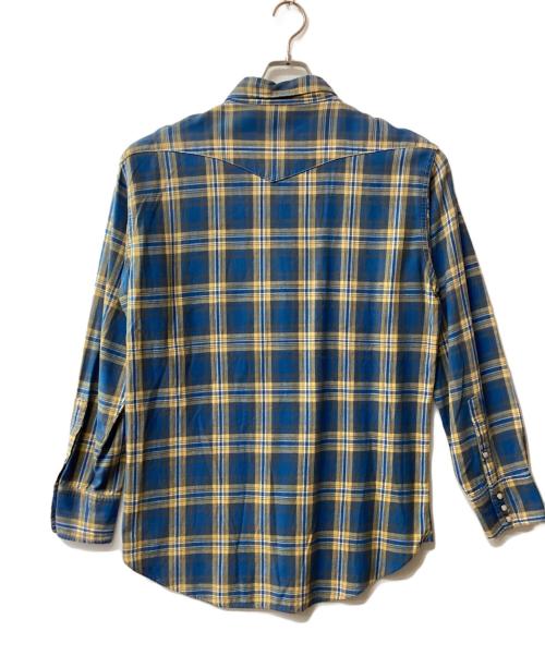 Wrangler（ラングラー）Wrangler (ラングラー) 60'S チェックウエスタンシャツ ブルー サイズ:16 1/2-34の古着・服飾アイテム