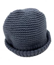kijima takayuki（キジマタカユキ）の古着「WOOL PAPER KNIT GARRISON CAP」｜ネイビー