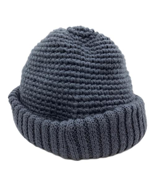 kijima takayuki（キジマタカユキ）kijima takayuki (キジマタカユキ) WOOL PAPER KNIT GARRISON CAP ネイビーの古着・服飾アイテム