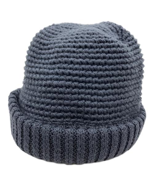 kijima takayuki（キジマタカユキ）kijima takayuki (キジマタカユキ) WOOL PAPER KNIT GARRISON CAP ネイビーの古着・服飾アイテム