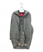 Vivienne Westwood RED LABELヴィヴィアンウエストウッドレッドレーベル）の古着「ミニオーブ刺繍ジップパーカー」｜グレー