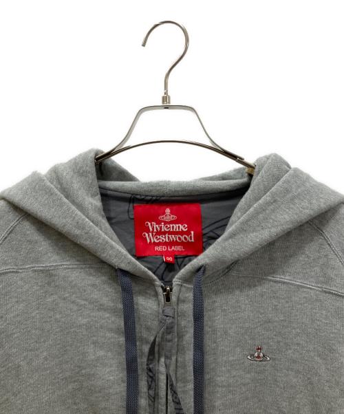 Vivienne Westwood RED LABEL（ヴィヴィアンウエストウッドレッドレーベル）Vivienne Westwood RED LABEL (ヴィヴィアンウエストウッドレッドレーベル) ミニオーブ刺繍ジップパーカー グレー サイズ:00の古着・服飾アイテム
