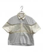 sacaiサカイ）の古着「Cotton Jersey Rugby T-Shirt」｜ホワイト×アイボリー