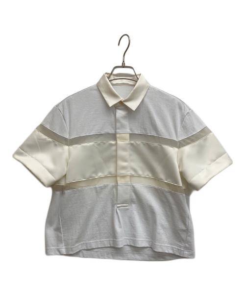 sacai（サカイ）sacai (サカイ) Cotton Jersey Rugby T-Shirt ホワイト×アイボリー サイズ:1の古着・服飾アイテム