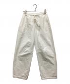 ok.soonオクスン）の古着「drawstring cotton pants(ドローストリングコットンパンツ)」｜ホワイト