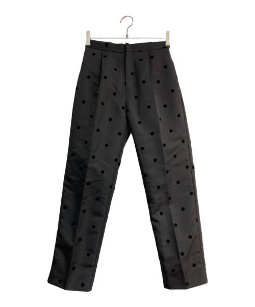maison de Dolce.（メゾンドドルチェ）Maison de Dolce. (メゾンドドルチェ) フロッキードットパンツ ブラック サイズ:Mの古着・服飾アイテム