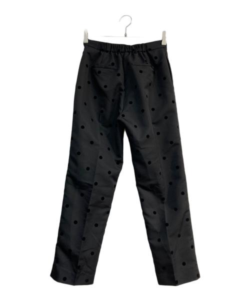 maison de Dolce.（メゾンドドルチェ）Maison de Dolce. (メゾンドドルチェ) フロッキードットパンツ ブラック サイズ:Mの古着・服飾アイテム
