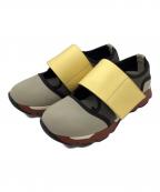 MARNIマルニ）の古着「ネオプレンベルクロスニーカー」｜カーキ