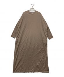 KAGURE（カグレ）の古着「コットンカットワイドワンピース」｜ブラウン