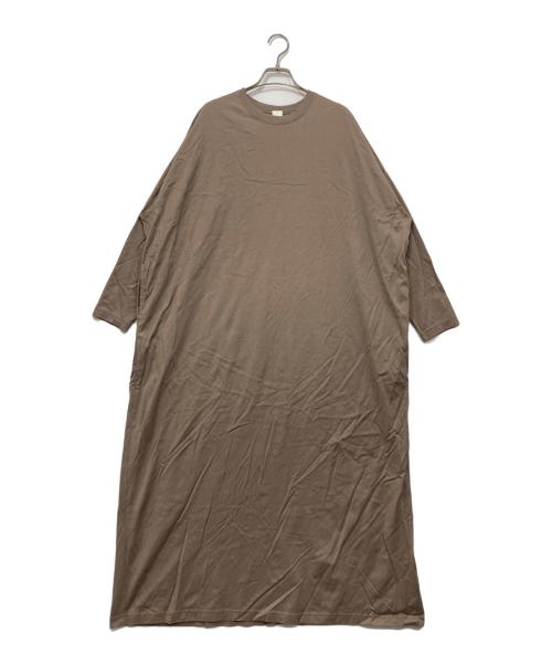 KAGURE（カグレ）KAGURE (カグレ) コットンカットワイドワンピース ブラウン サイズ:1の古着・服飾アイテム