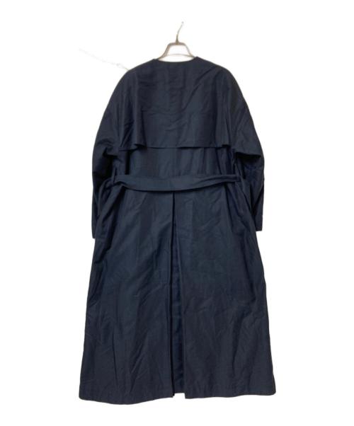Spick and Span（スピックアンドスパン）Spick and Span (スピックアンドスパン) C/Cu ノーカラートレンチコート ネイビー サイズ:34の古着・服飾アイテム