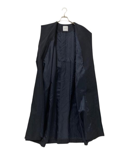 Spick and Span（スピックアンドスパン）Spick and Span (スピックアンドスパン) C/Cu ノーカラートレンチコート ネイビー サイズ:34の古着・服飾アイテム