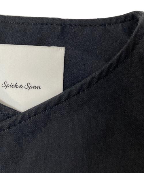 Spick and Span（スピックアンドスパン）Spick and Span (スピックアンドスパン) C/Cu ノーカラートレンチコート ネイビー サイズ:34の古着・服飾アイテム