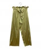 BASERANGEベースレンジ）の古着「シルクサテンワイドパンツ」｜グリーン