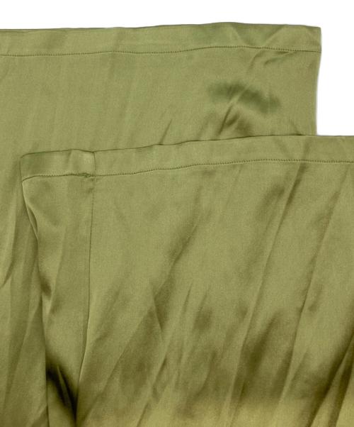 BASERANGE（ベースレンジ）BASERANGE (ベースレンジ) シルクサテンワイドパンツ グリーン サイズ:XSの古着・服飾アイテム