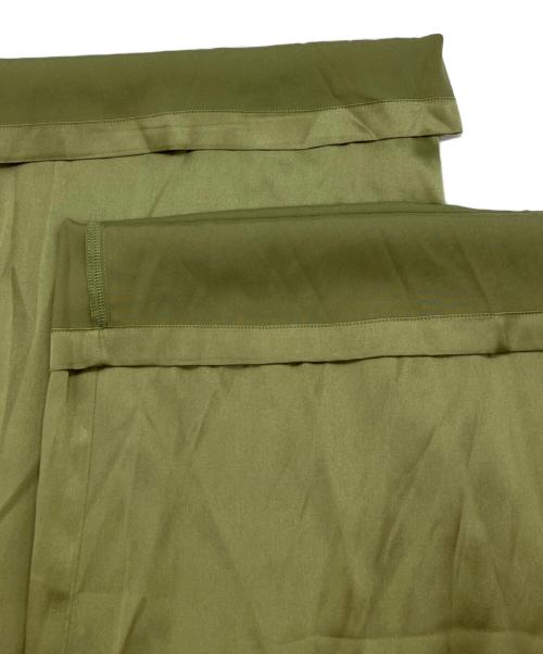 BASERANGE（ベースレンジ）BASERANGE (ベースレンジ) シルクサテンワイドパンツ グリーン サイズ:XSの古着・服飾アイテム