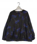 gasa*grueガサグルー）の古着「総柄ブラウス」｜ブラウン