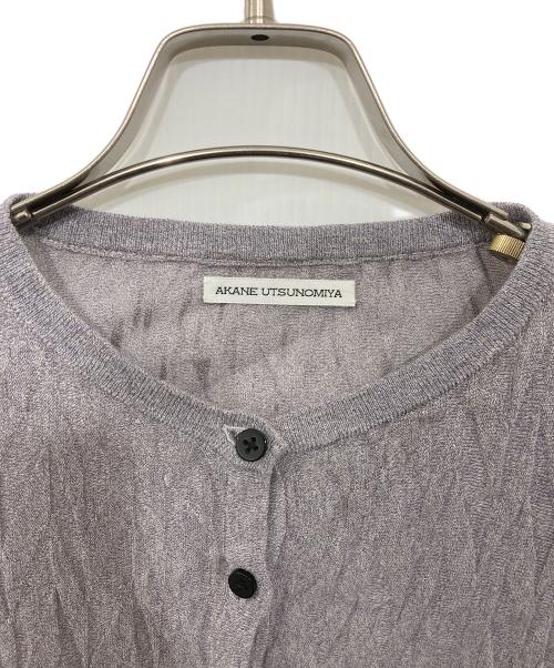 AKANE UTSUNOMIYA（アカネウツノミヤ）AKANE UTSUNOMIYA (アカネウツノミヤ) ニットカーディガン グレー サイズ:FREEの古着・服飾アイテム
