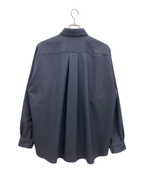 417 by EDIFICE（417 バイ エディフィス）417 by EDIFICE (417 バイ エディフィス) LE JAPON Akita レギュラーウールシャツ ネイビー サイズ:M 未使用品の古着・服飾アイテム