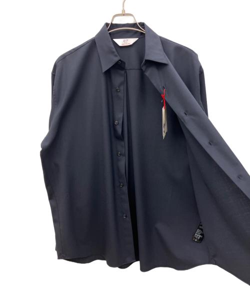 417 by EDIFICE（417 バイ エディフィス）417 by EDIFICE (417 バイ エディフィス) LE JAPON Akita レギュラーウールシャツ ネイビー サイズ:M 未使用品の古着・服飾アイテム