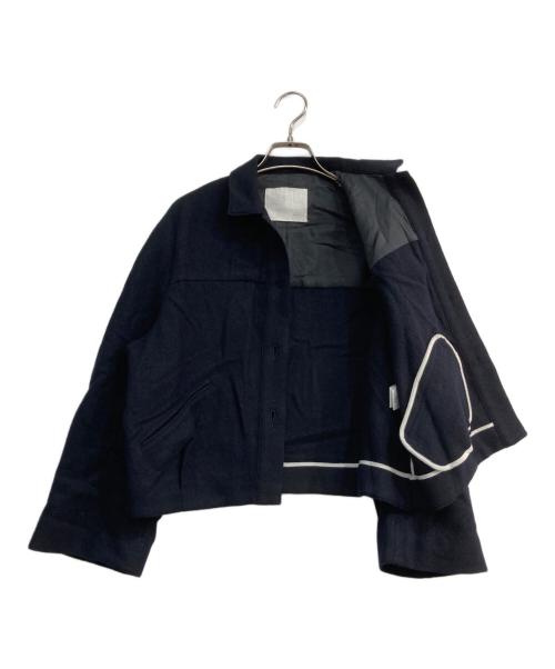 AK+1（エーケーワン）AK+1 (エーケーワン) ウール ボタニー ブルゾン ネイビー サイズ:36の古着・服飾アイテム