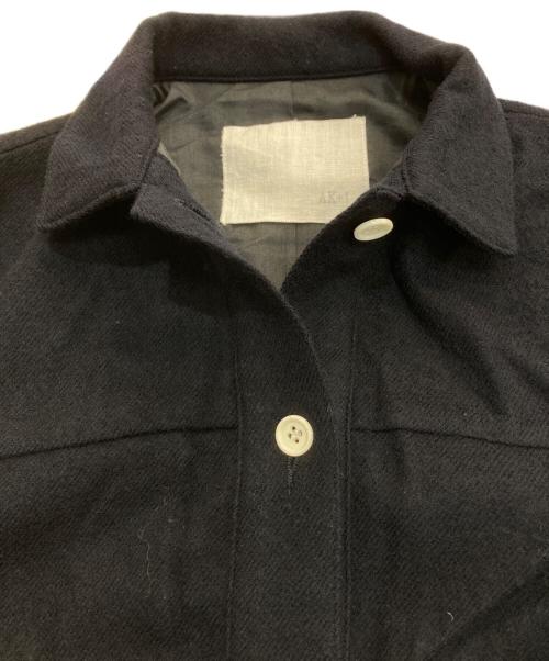 AK+1（エーケーワン）AK+1 (エーケーワン) ウール ボタニー ブルゾン ネイビー サイズ:36の古着・服飾アイテム