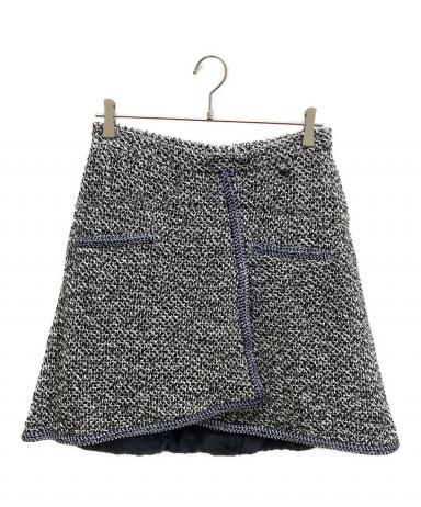 中古・古着通販】CHANEL (シャネル) ツイードスカート グレー サイズ