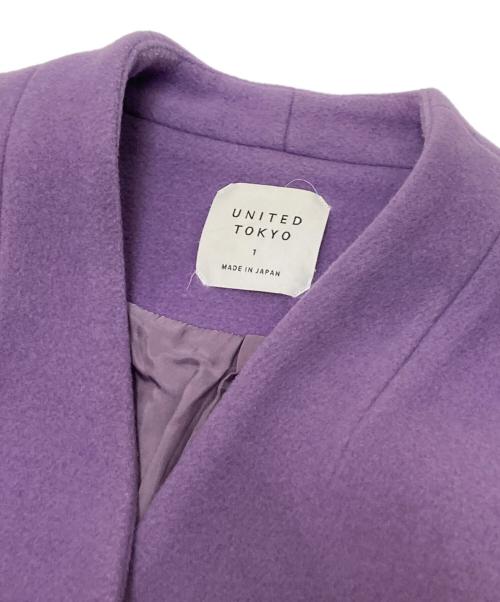 UNITED TOKYO（ユナイテッドトーキョー）UNITED TOKYO (ユナイテッドトーキョー) ノーカラーコート パープル サイズ:1の古着・服飾アイテム