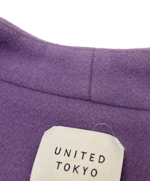 UNITED TOKYO（ユナイテッドトーキョー）UNITED TOKYO (ユナイテッドトーキョー) ノーカラーコート パープル サイズ:1の古着・服飾アイテム