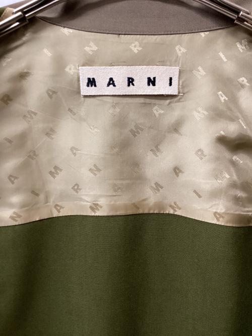 MARNI（マルニ）MARNI (マルニ) MA BOWLING SHIRT (ボウリングシャツ) カーキ×ブラウン サイズ:44の古着・服飾アイテム