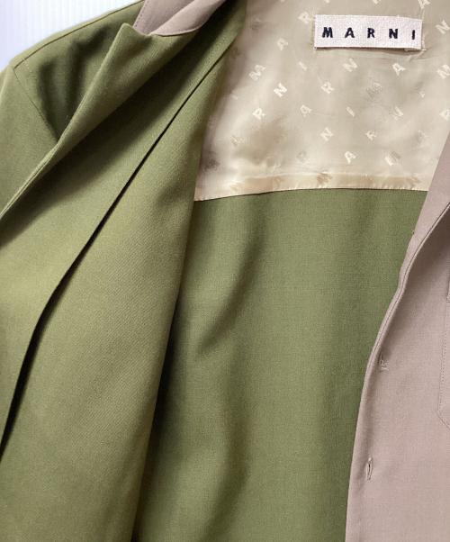 MARNI（マルニ）MARNI (マルニ) MA BOWLING SHIRT (ボウリングシャツ) カーキ×ブラウン サイズ:44の古着・服飾アイテム