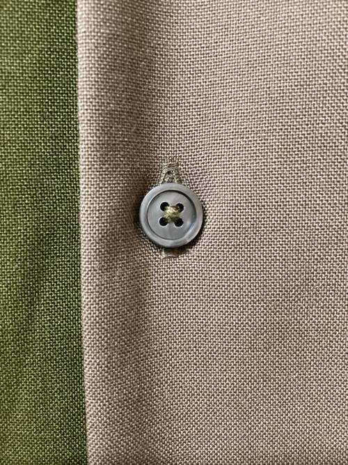 MARNI（マルニ）MARNI (マルニ) MA BOWLING SHIRT (ボウリングシャツ) カーキ×ブラウン サイズ:44の古着・服飾アイテム