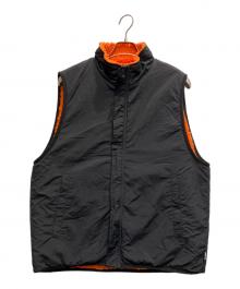 stussy（ステューシー）の古着「Sherpa Reversible VEST」｜ブラック×オレンジ