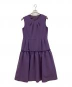 Reneルネ）の古着「ノースリーブティアードフレアドレス」｜パープル