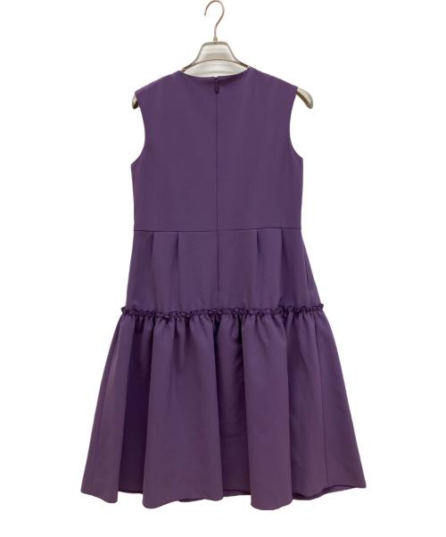 Rene（ルネ）Rene (ルネ) ノースリーブティアードフレアドレス パープル サイズ:38の古着・服飾アイテム