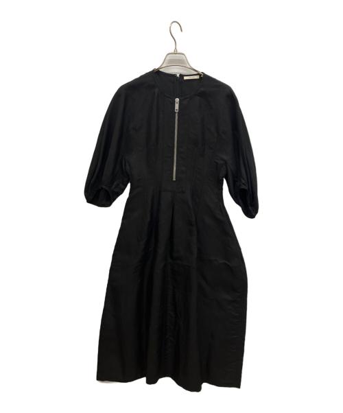 CELINE（セリーヌ）CELINE (セリーヌ) リネン混バルーンスリブワンピース ブラック サイズ:36の古着・服飾アイテム
