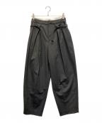 LOHENローヘン）の古着「バイカラーカットオフタックパンツ」｜グレー